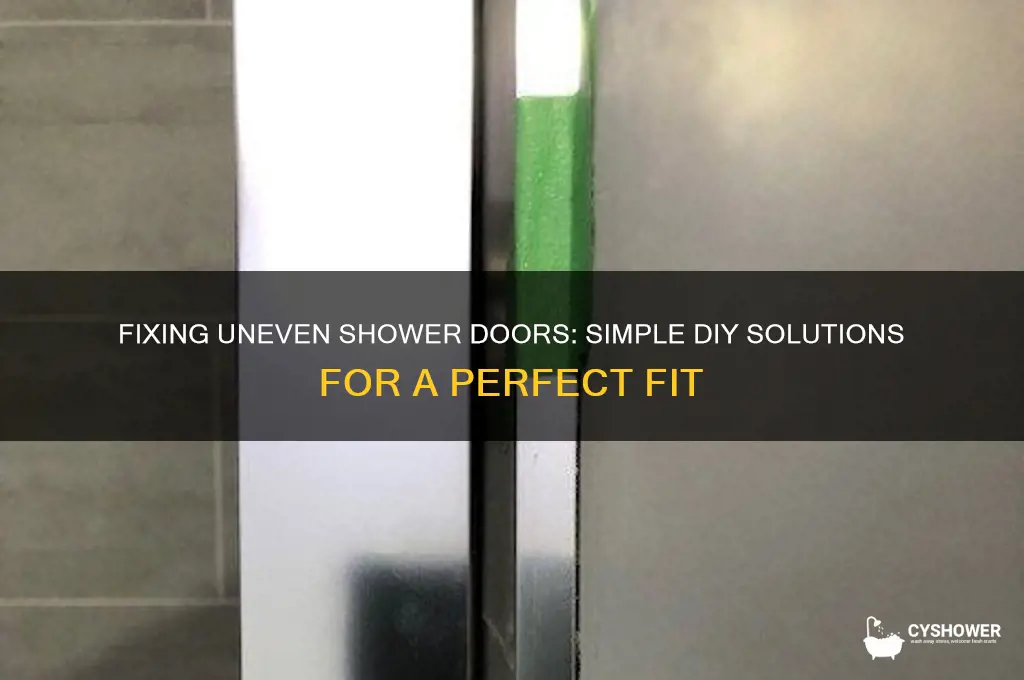how to fix uneven shower doors