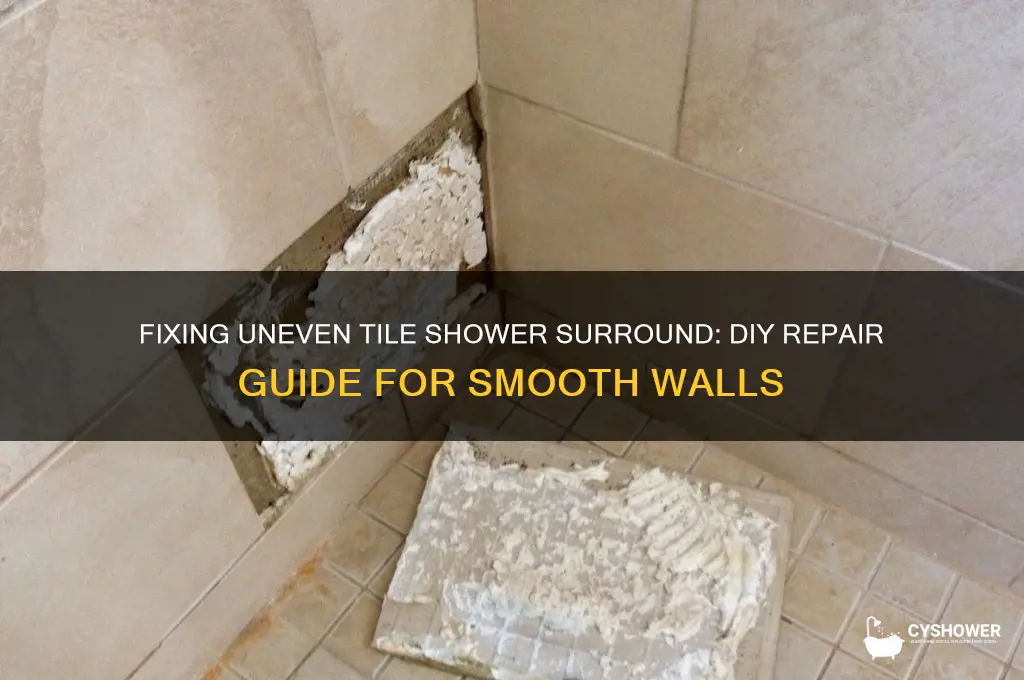 how to fix uneven tile shower surround