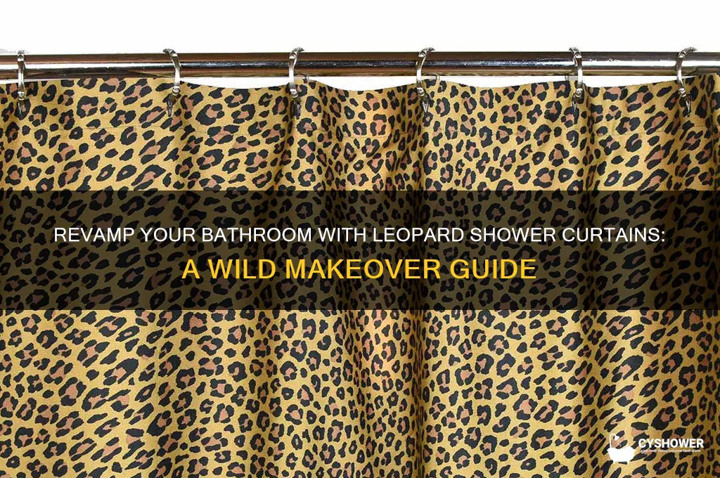 how to fix up a bathroom with leopard shower curtains