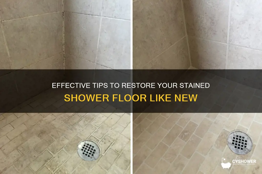 how to fix up stained shower floor