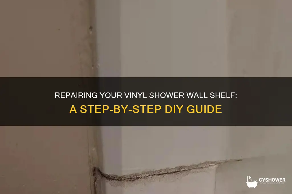 how to fix vinyl shower wall shelf