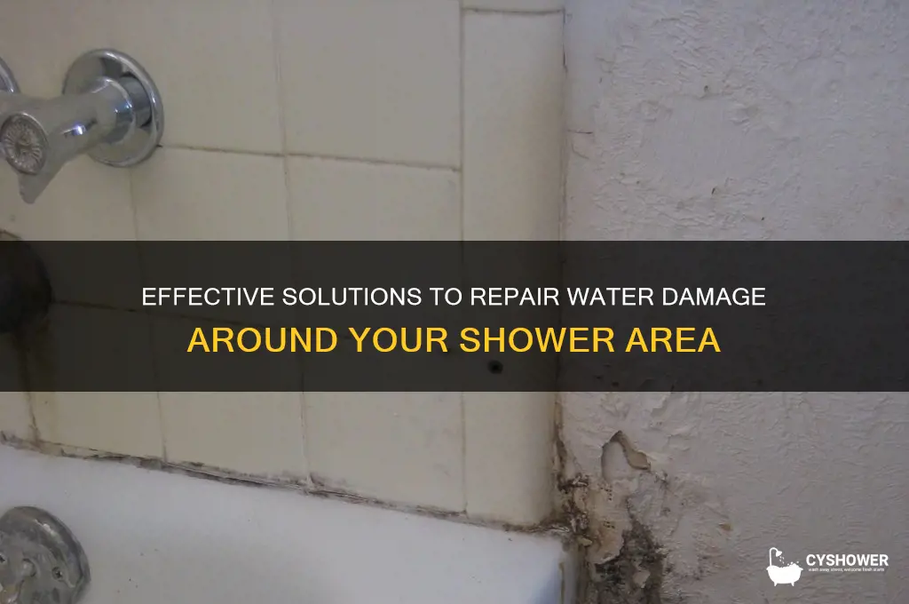 how to fix water damage around shower