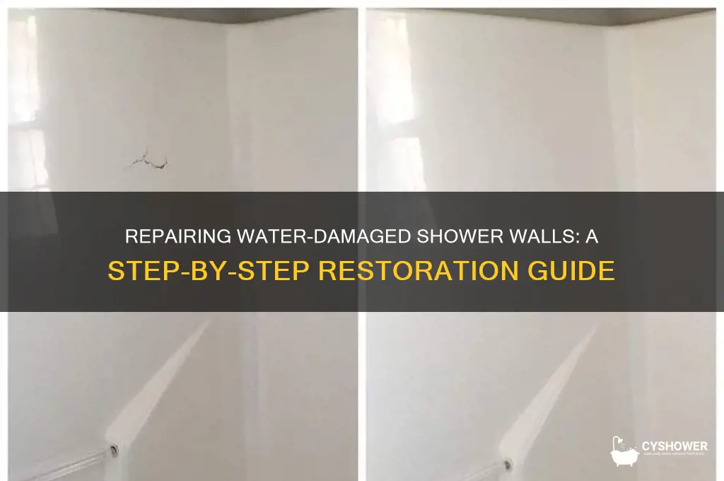 how to fix water damaged shower wall