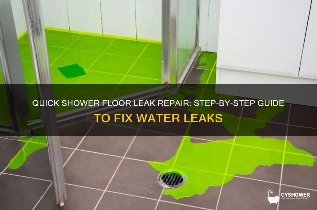 how to fix water leak in shower floor