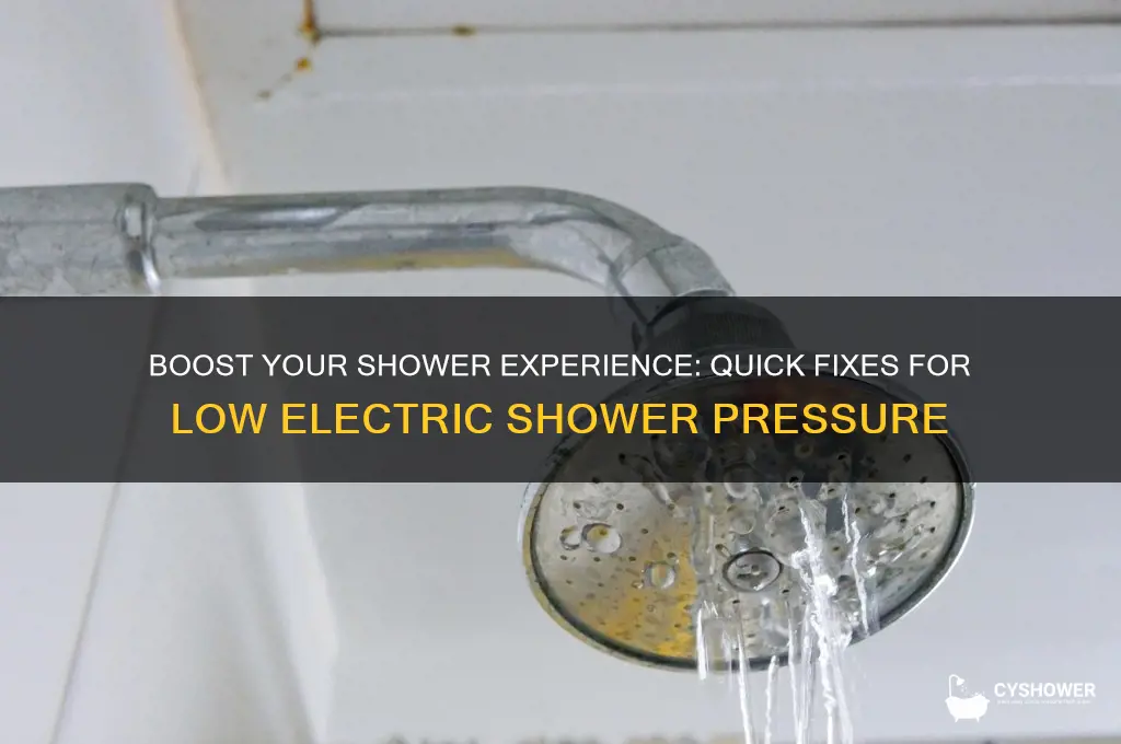how to fix water pressure in electric shower
