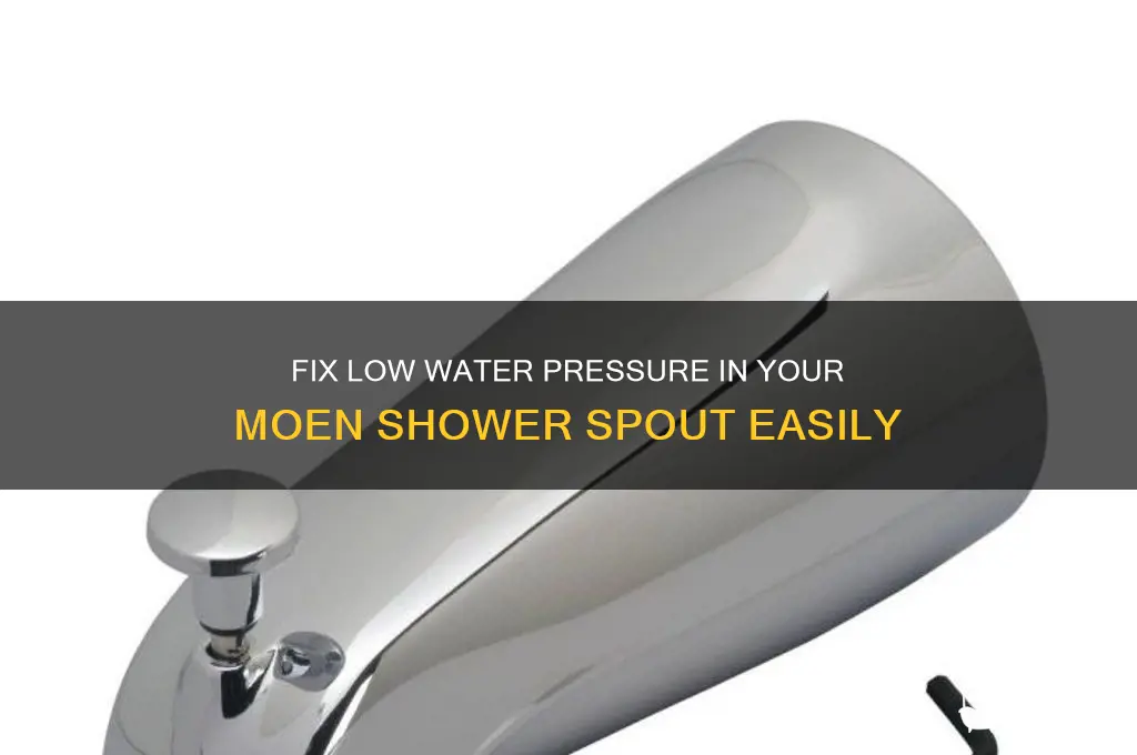 how to fix water pressure on moen shower spout
