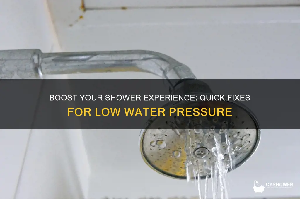 how to fix water pressyre in shower