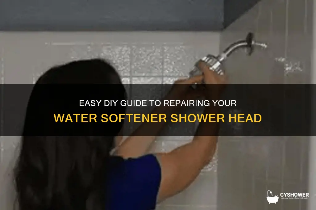 how to fix water softener shower head