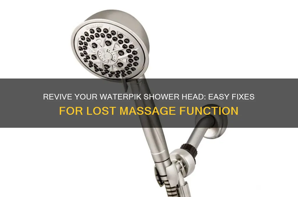 how to fix waterpik massage shower head does not massage