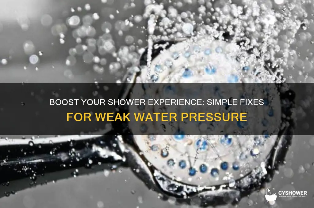 how to fix weak shower pressure