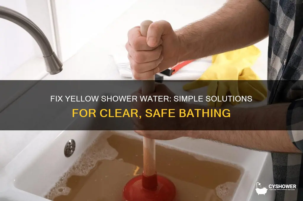 how to fix yellow water in shower