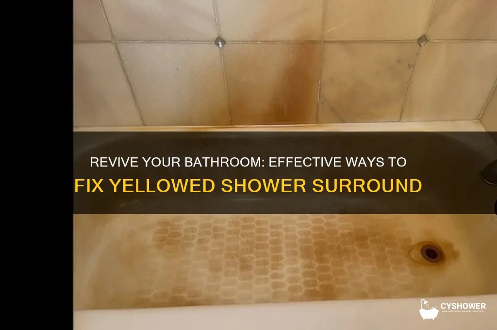 how to fix yellowed shower surround