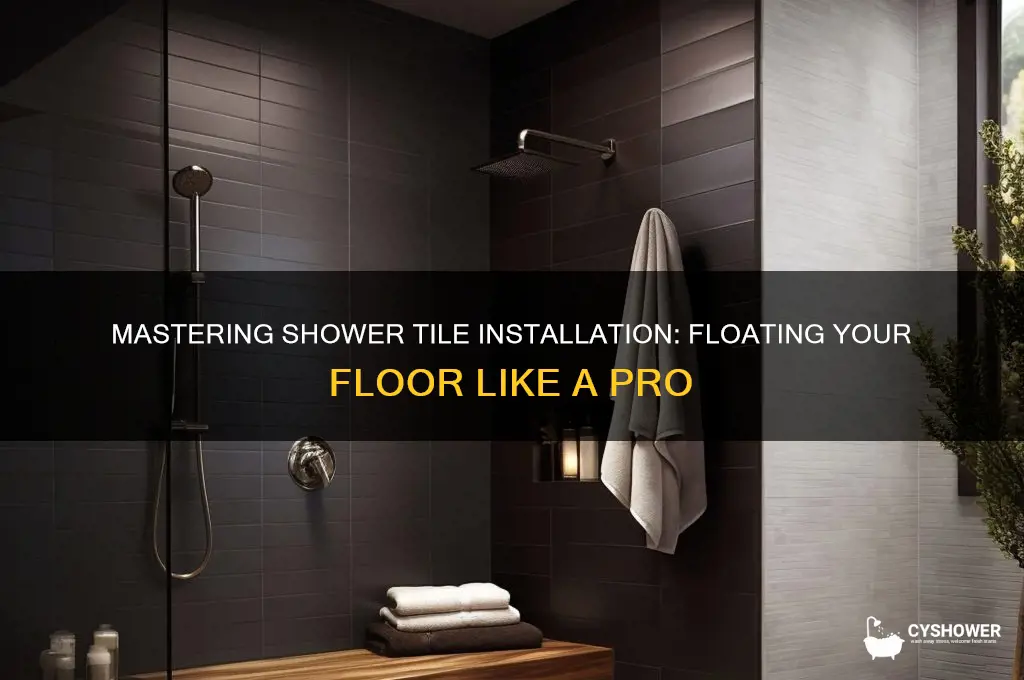how to float a shower floor for tile