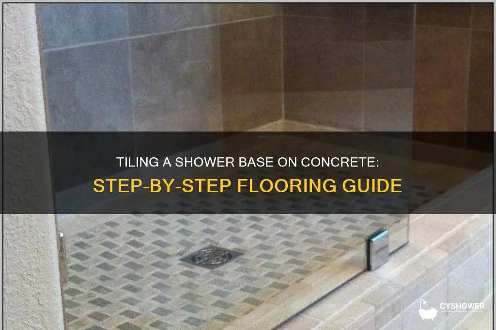 how to floor tile shower base on concrete floor