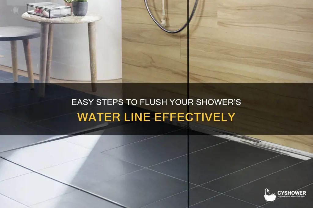how to flush an existing water line on a shower