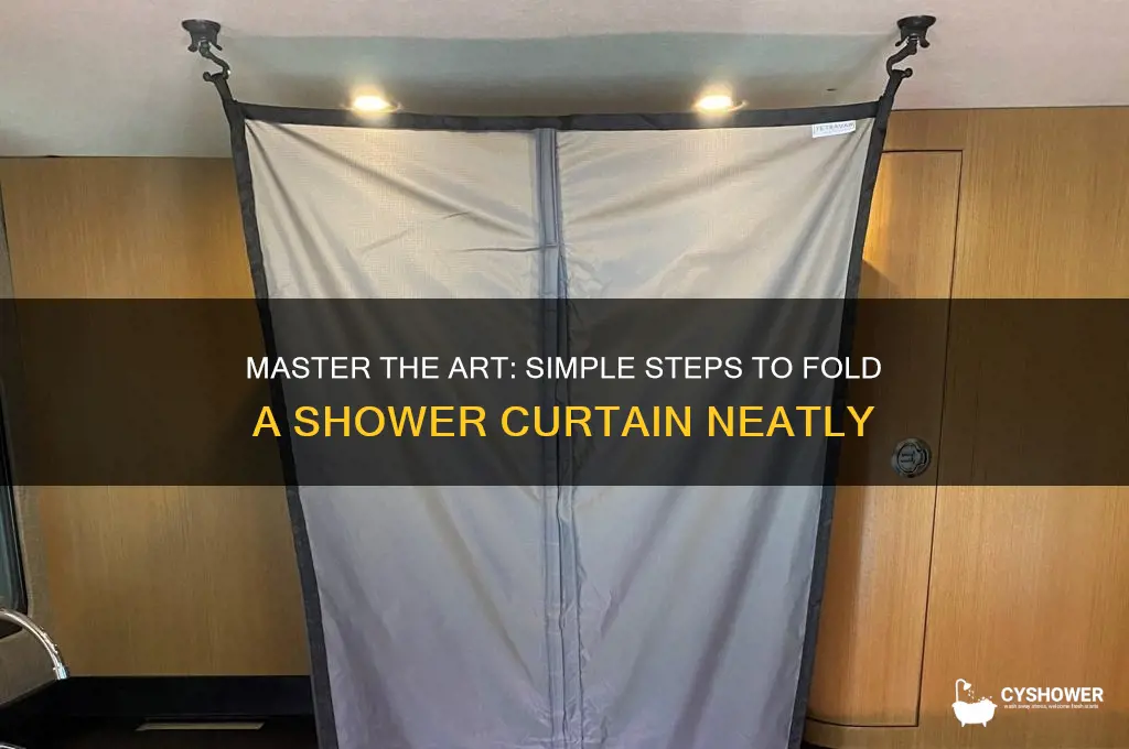how to fold a shower curtain
