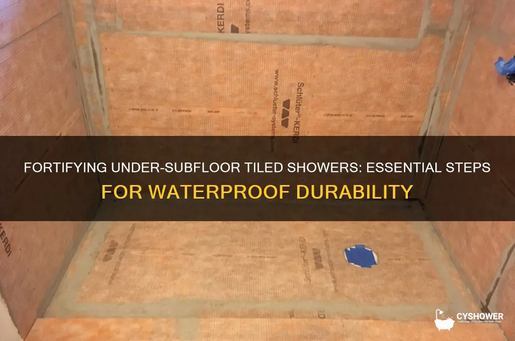 how to fortify under subfloir tiled shower