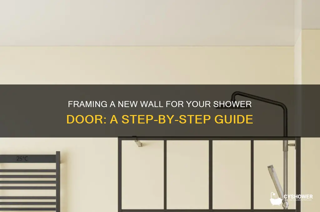 how to frame a new wall for a shower door