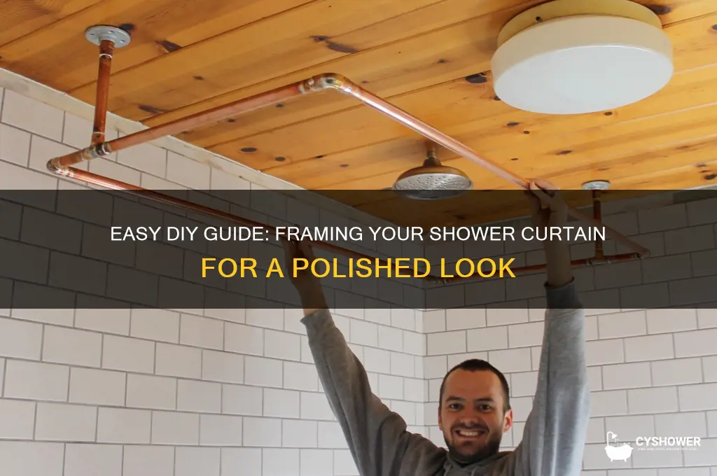 how to frame a shower curtain