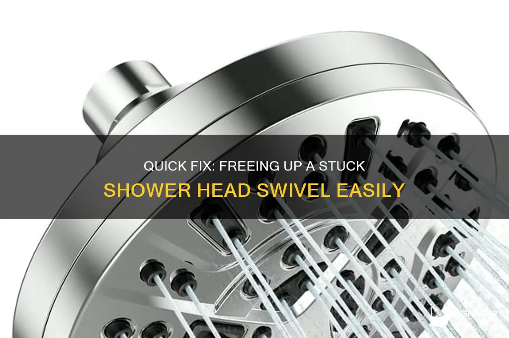 how to free up a shower head swivel