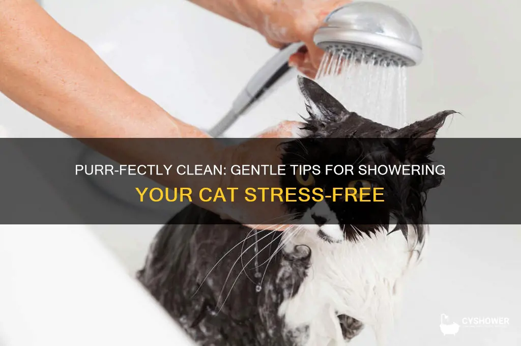 how to get a cat to take a shower