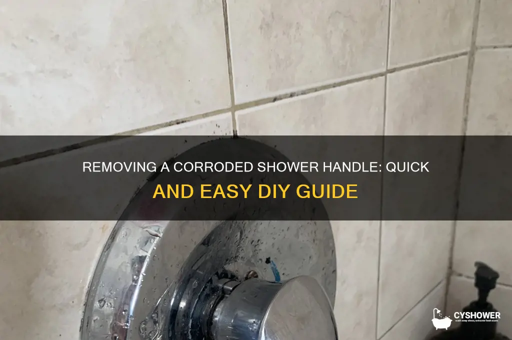 how to get a corroded shower handle off