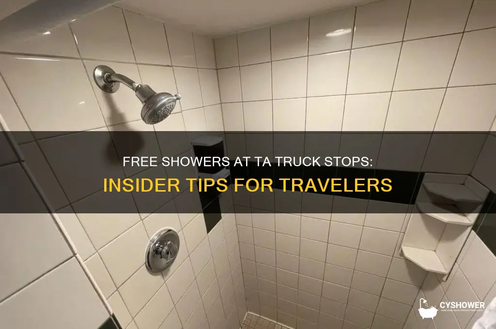 how to get a free shower at ta truck stop