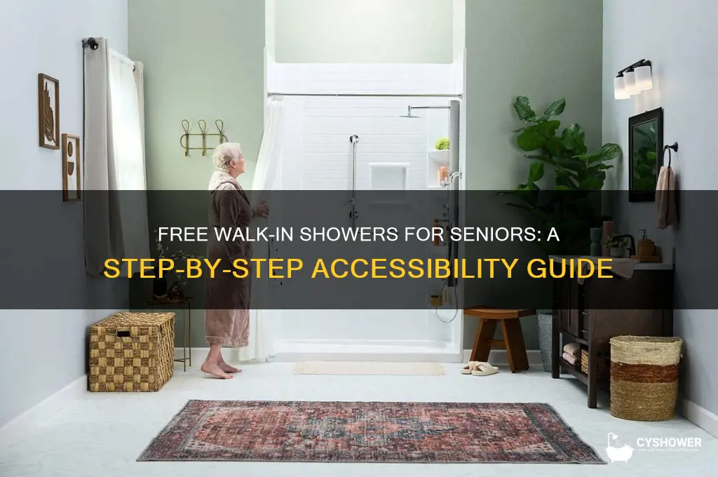 how to get a free walk in shower for seniors