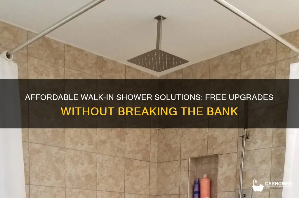 how to get a free walk in shower without a