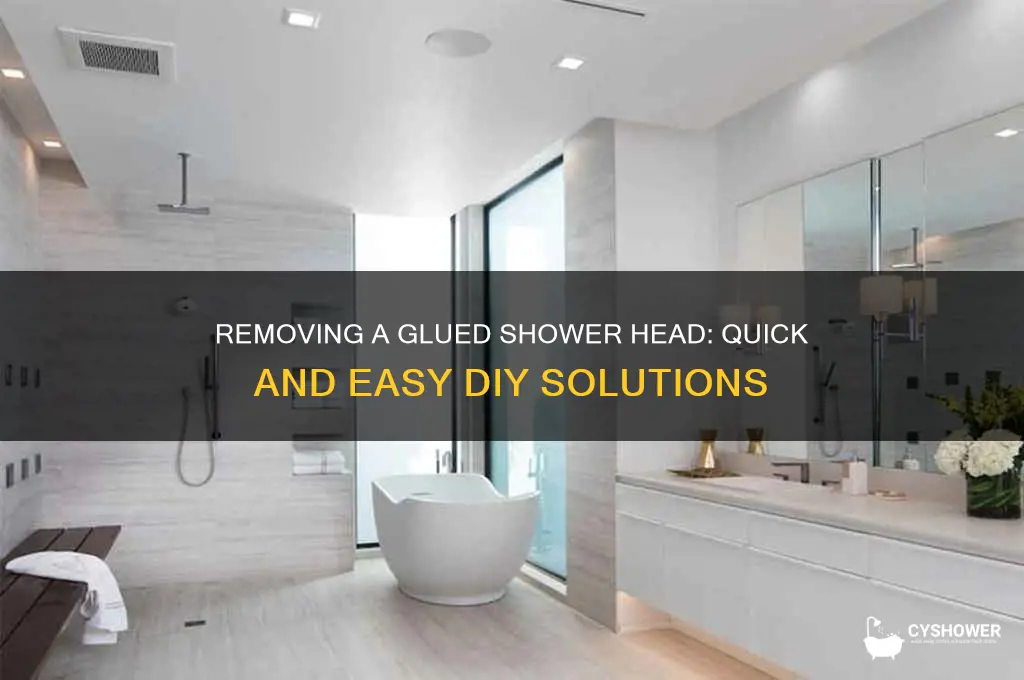 how to get a glued shower head off