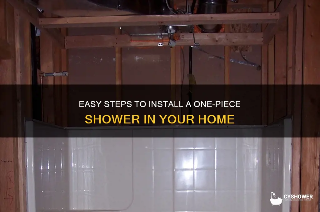 how to get a one piece shower into house