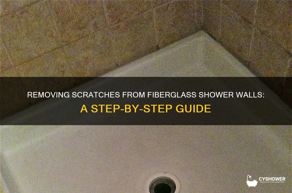 how to get a scratch off fiberglass shower wall covering