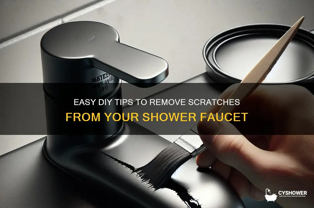 how to get a scratch off of shower faucet