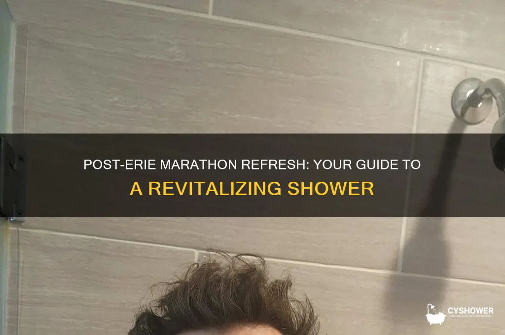 how to get a shower after the erie marathon
