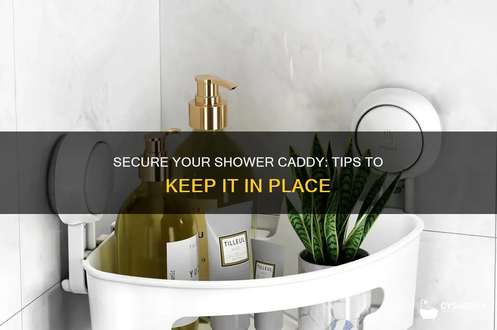 how to get a shower caddy to stay