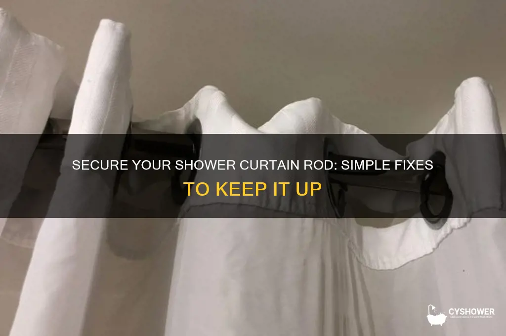 how to get a shower curtain rod to stay up