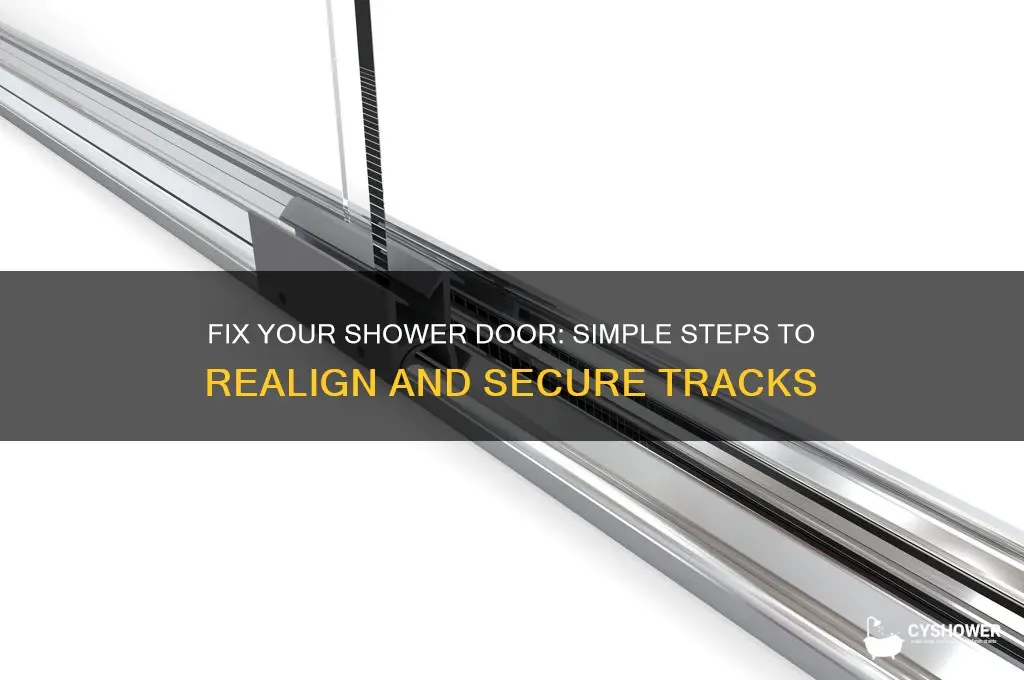how to get a shower door back on track
