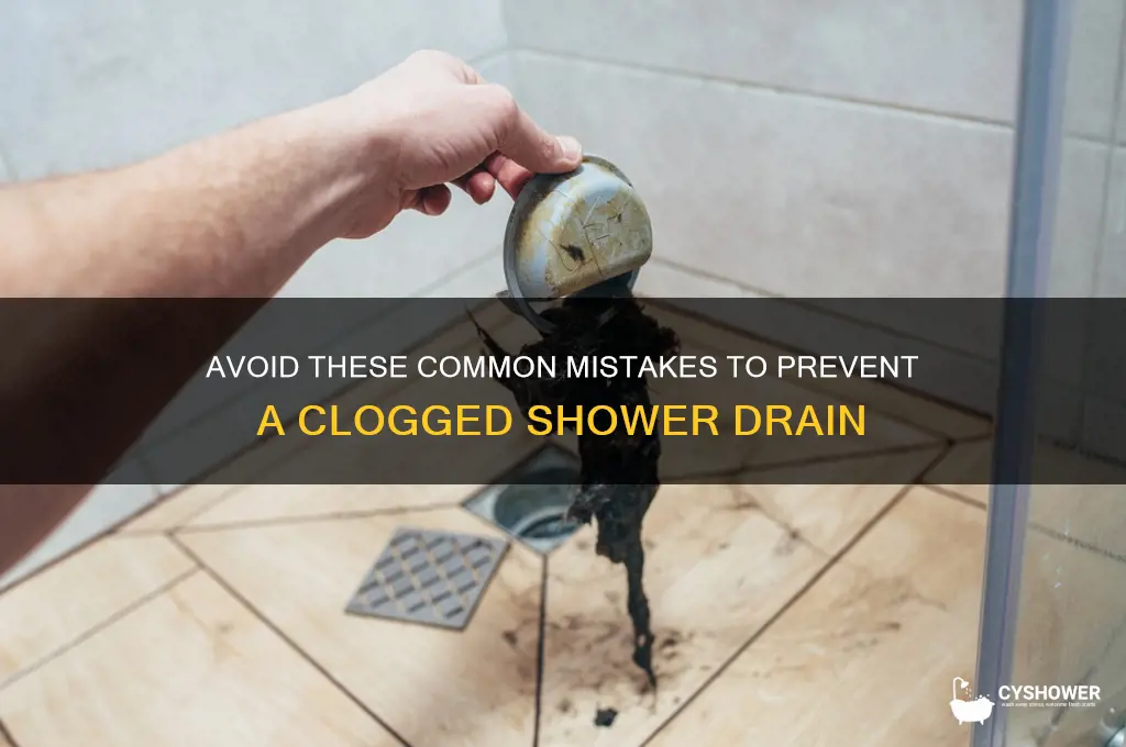 how to get a shower drain clogged