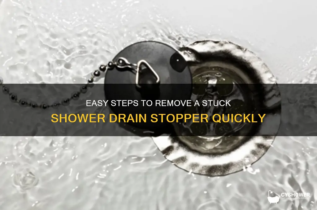 how to get a shower drain stopper out