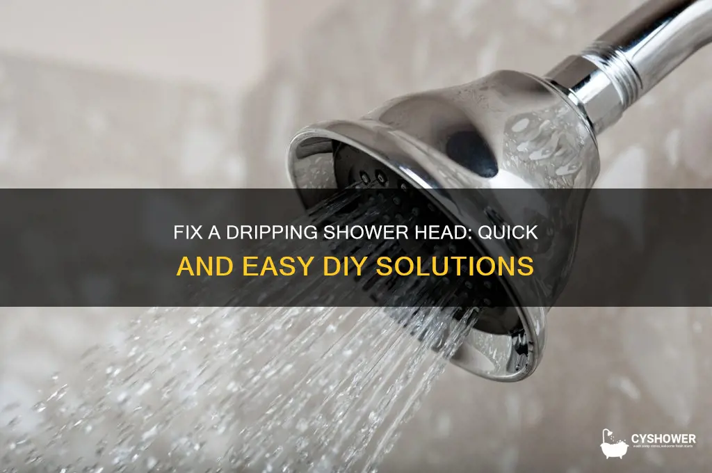 how to get a shower head to stop dripping