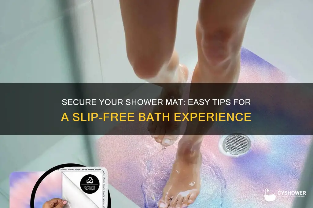 how to get a shower mat to stick