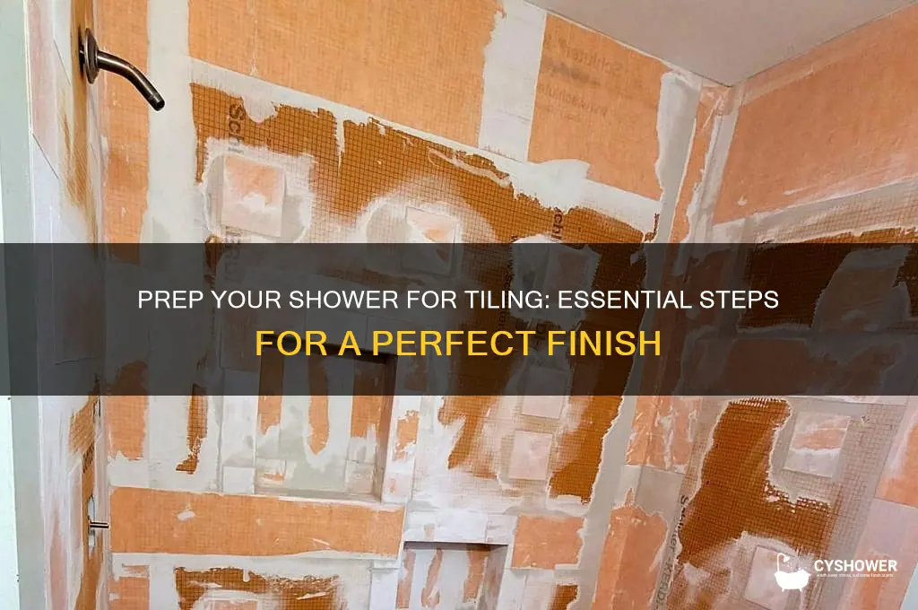 how to get a shower ready for tile