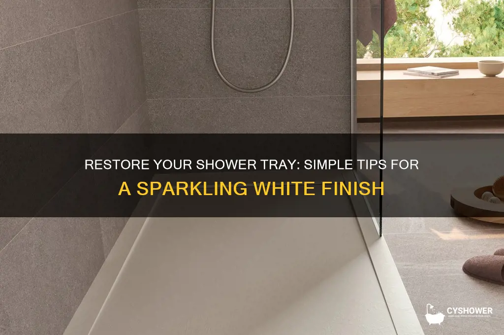 how to get a shower tray white again