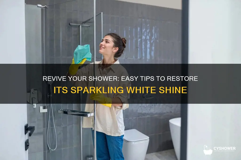 how to get a shower white again