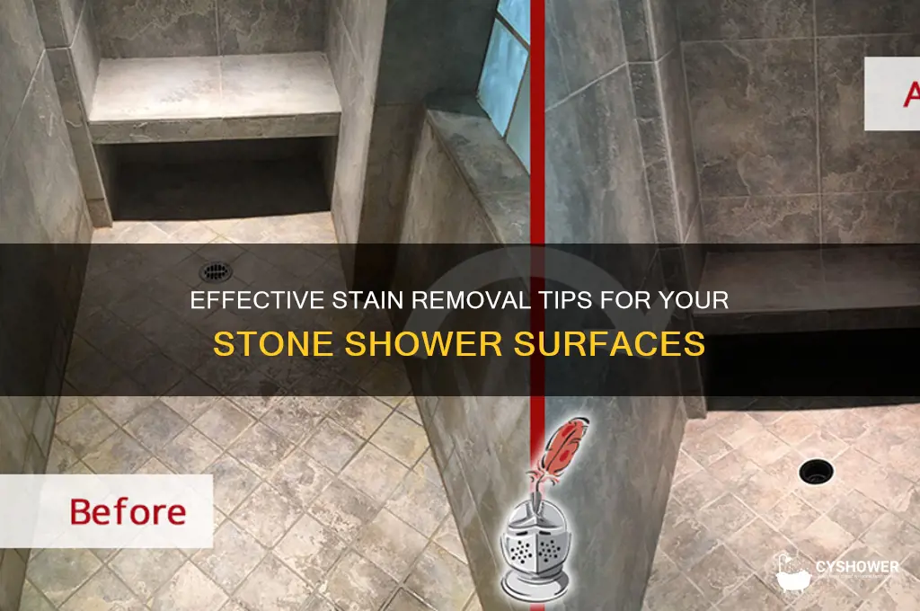 how to get a stain out of stone shower