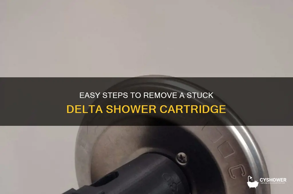 how to get a stuck delta shower cartridge out