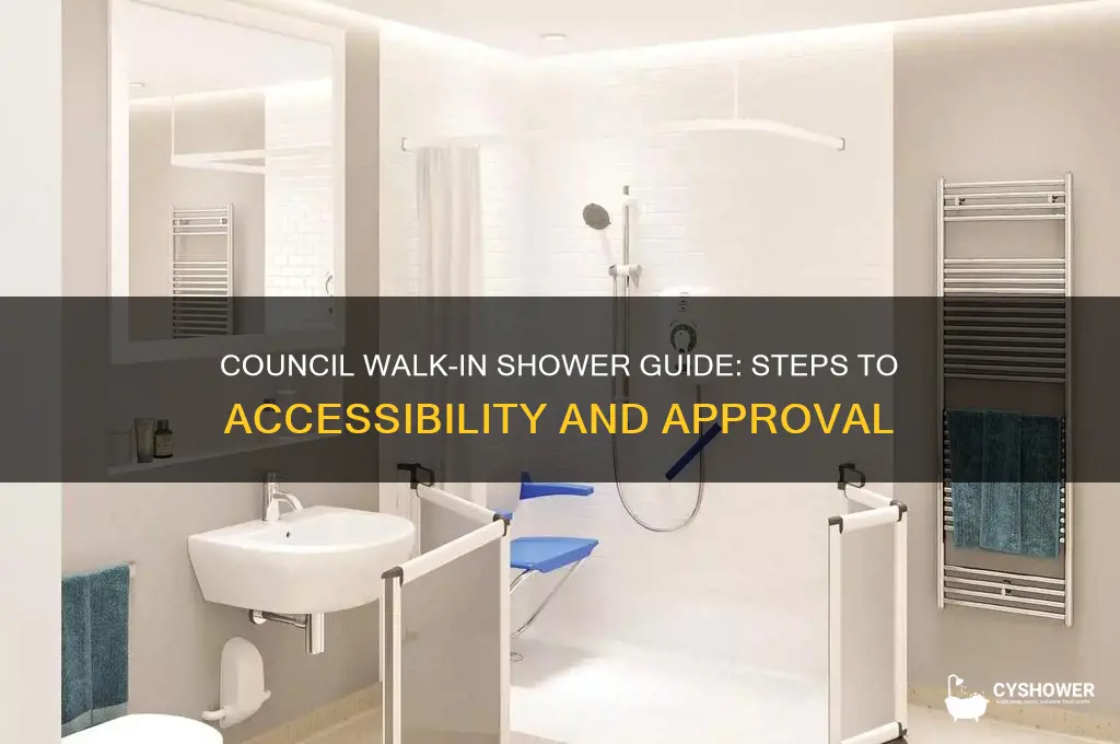 how to get a walk in shower from council