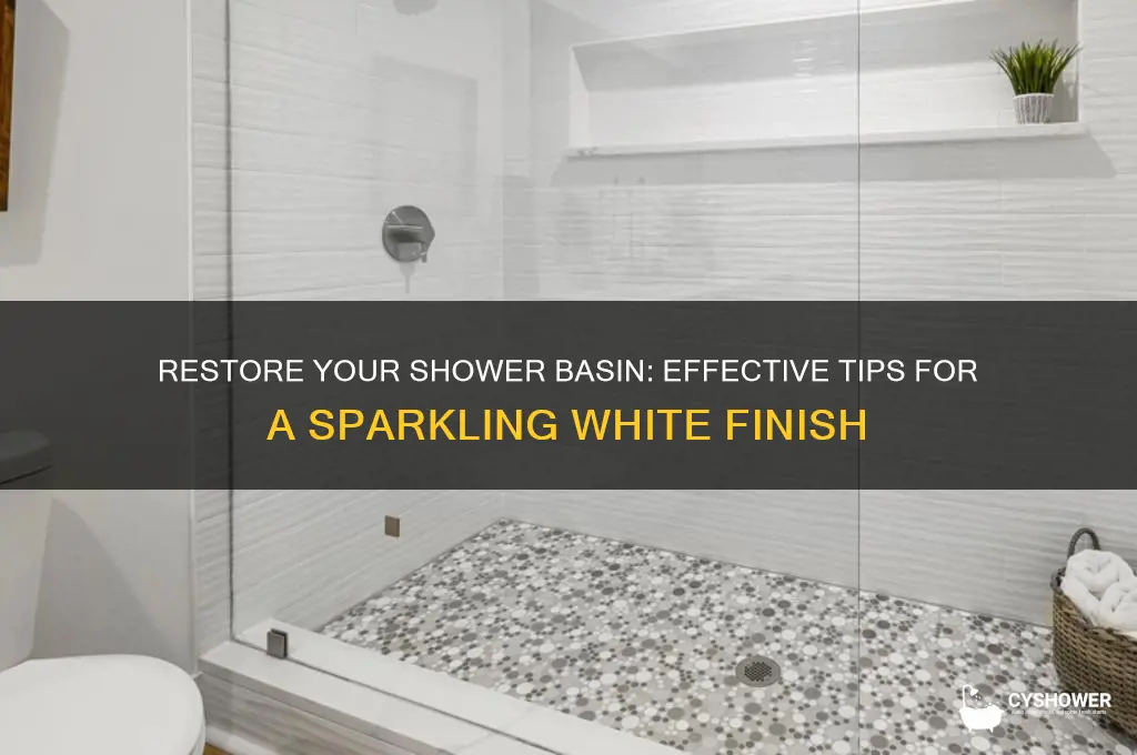 how to get antimicrobial shower basin white again