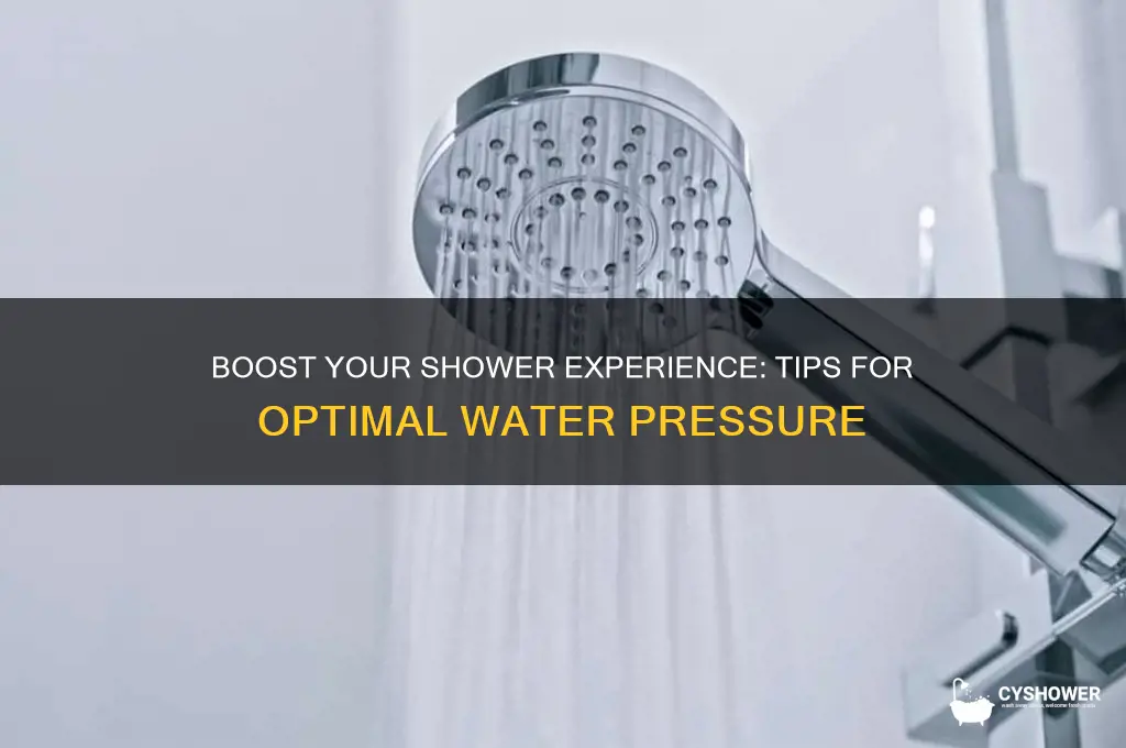 how to get better pressure from shower head