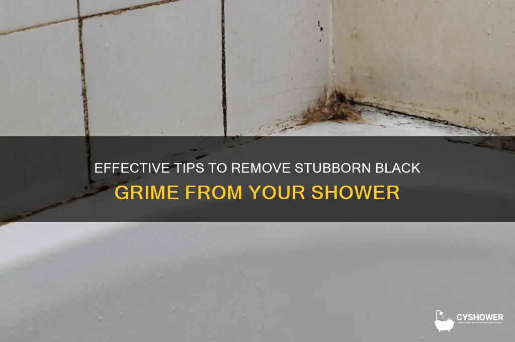 how to get black grime out of shower